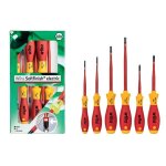 Jeu de tournevis softfinish slimfix vde / gs - fente + phillips - 6 pcs
