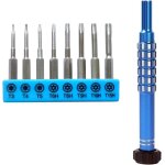 Jeu de tournevis torx 8 en 1 t3 t4 t5 t6 t8 t9 t10 t15 avec embouts s2, tournevis de sonnette, tournevis ...
