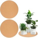 Jexnovashop - lot de 2 dessous de pot de fleurs, ronds, diam�tre : 40 cm, en li�ge, antid�rapants, grands, ...
