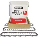 Jexnovashop - lot de 3 chane de trononneuse 3 / 8  lp pour guide de 35cm (14 ), jauge . 050  (1, 3mm), ...