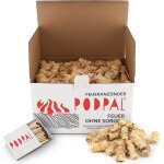 Jexnovashop - allume - feu naturels ¿ 100% laine de bois & cire, ecologiques, sans odeur ¿ allumage ...