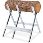 Jexnovashop - chevalet de sciage, couper le bois, pliable, support tron�onneuse, acier, hxlxp: 81 x 75, ...