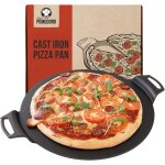 Jexnovashop - plaque pizza four avec poignes - pole en fonte antiadhsif pour cuisinire, four, bbq, ...