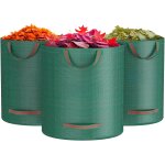 Jexnovashop - sac d�chets verts r�sistant, 3x 300l sac jardin d�chets verts ind�chirable pp, sacs v�g�taux ...
