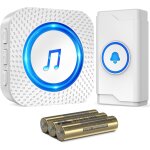 Jexnovashop - sonnette sans fil  pile, 400m sonnette longue porte exterieur etanche electronique, kit ...