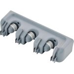 Jexnovashop - support mural pour balai et organiseur d'outils de jardin 4 crochets et 3 emplacements ...