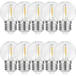 Jgd - lot de 10 ampoules led de rechange pour guirlande lumineuse d'ext�rieur, 1 w e27 es g45 pour f�te, ...