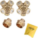 Jgd - 2 pack 4 trous buse de pulv�risation en laiton, brumisateur buse jardin arroseurs raccord de tuyau ...