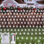 Jgd - filet lumineux de jardin 1, 5 m x 1, 5 m avec piles 100 led, �tanche ip65, 8 modes, minuteur � ...