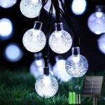 Jgd - guirlande lumineuse solaire, guirlande lumineuse exterieure 50 led cristal boules ip65 etanche, ...