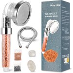 Jgd - pommeau de douche ionique pour augmenter la pression et �conomiser de l'eau avec tuyau, filtre ...