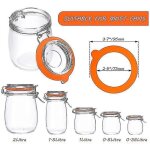 Joints d'etancheite en silicone pour bocaux, 12 pieces, joints d'etancheite etanches et hermetiques( ...