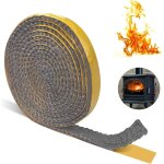 Joint de remplacement pour poele a bois, joint plat en fibre de verre autocollant, resistant a la chaleur, ...
