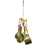 Jouet a m�cher pour perroquet en acier inoxydable, 4 bassins, produits pour animaux de compagnie suspendus, ...