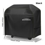 Juste de barbecue, tissu oxford impermable avec bandes de coule, anti - uv, coupe - vent et rip - verde, ...