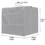 Juste de protection ibc noire, prcieux pour l'eau, 1000 litres, fourre - tout d'extrieur, impermable, ...