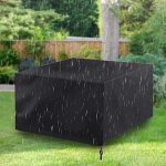 Juste de table rectangulaire imperméable, résistante aux uv et a la neige, couverture de meuble noire ... Juste de table rectangulaire imperméable, résistante aux uv et a la neige, couverture de meuble noire ...