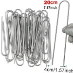 Kaapl - agrafes de jardin en forme de u, piquets de tube de clôture robustes, broches sod, pointe de ... Kaapl - agrafes de jardin en forme de u, piquets de tube de clôture robustes, broches sod, pointe de ...