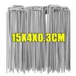 Kaapl - agrafes de jardin en forme de u, piquets de tube de clture robustes, epingles de paysage de ...