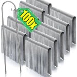 Kaapl - agrafes de paysage de jardin en forme de u, en acier robuste, pour tente de pelouse, piquets ...