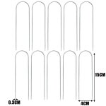 Kaapl - piquets de fixation de paysage en forme de u, 10 / 50 pices, piquets de jardin pour pelouse, ...