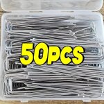 Kaapl - piquets de jardin en forme de u, 50 / 10 pices, agrafes pour tubes de clture robustes, pointes ...