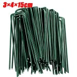 Kaapl - piquets de tube de clture robustes, noir et vert, outils de clous au sol en mtal, clous multifonctio ...
