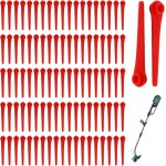 Kal - 100 pices lames tondeuses pour gardena, coupe bordure rasentrimmer de rechange 70mm compatible ...
