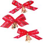 Kal - lot de 12 cloches d'arc pour arbres de nol, dcoration de ruban de nol, ruban de cloche, convient ...
