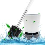 Kal - lot de 2 brosses wc avec support de drainage, tte de brosse en silicone flexible anti - obstruction ...