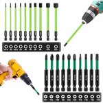 Kal - lot de 20 embouts de tournevis longs avec tête magnétique, tige hexagonale 1 / 4 s2, embouts de ... Kal - lot de 20 embouts de tournevis longs avec tête magnétique, tige hexagonale 1 / 4 s2, embouts de ...