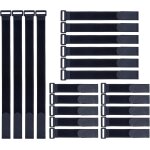 Kal - lot de 20 sangles de fixation rutilisables et attaches de cble rglables de 20, 3 cm / 30, 5 ...