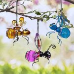 Kal - lot de 3 abeilles a suspendre a l'energie solaire - dcoration de jardin a suspendre - led en mtal ...