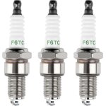 Kal - 3 pices bougies d'allumage f6tc, tondeuse bougie d'allumage, bougie d'allumage borne solide remplacer ...
