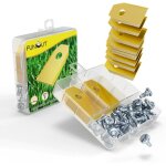 Kal - lot de 36 lames de rechange de qualité supérieure en titane avec vis pour robot tondeuse husqvarnautomow ... Kal - lot de 36 lames de rechange de qualité supérieure en titane avec vis pour robot tondeuse husqvarnautomow ...