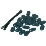 Kal - lot de 52 fixations pvc pour brise - vue et canisse - rsistant aux intempries - clips de montage ...