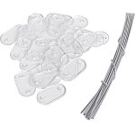 Kal - lot de 52 pices - fixations pvc pour brise - vue et canisse, rsistant aux intempries - clips ...