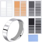 Kal - 8 feuilles taille de bague invisible ajusteur de taille de bague lâche pour fixation d'anneaux ... Kal - 8 feuilles taille de bague invisible ajusteur de taille de bague lâche pour fixation d'anneaux ...