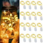 Kal - guirlande lumineuse a piles, 16pcs 1m 10 led girlande de lumire fil de cuivre ip65 etanche mini ...