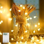 Kal - guirlande lumineuse a piles, guirlande lumineuse 30 led blanc chaud intrieur / extrieur, guirlande ...