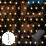 Kal - guirlande lumineuse solaire - 1, 5 x 1, 5 m - 96 led - blanc chaud - dcoration intrieure et extrieure ...