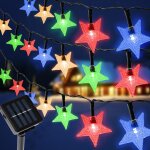 Kal - guirlande lumineuse solaire exterieur, 12m 100led guirlande lumineuse etoile, 8 modes ip65 etanche ...