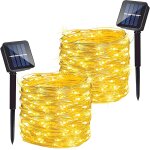 Kal - guirlande lumineuse solaire d'extérieur - 2 x 20 m - 200 led - etanche - décoration pour jardin, ... Kal - guirlande lumineuse solaire d'extérieur - 2 x 20 m - 200 led - etanche - décoration pour jardin, ...