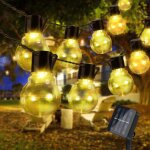 Kal - guirlande lumineuse solaire d'extrieur - 5 m - 20 led - 8 modes - etanche ip65 - blanc chaud - ...