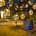 Kal - guirlande lumineuse solaire exterieur, 7m 50 led guirlande guinguette etanche ip65, 8 modes pour ...