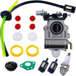 Kal - kit de carburateur pour dbroussailleuse 15 pices kit d'accessoires pour carburateur, bougie d'allumage ...