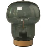 Kal - - led240 - lampe dcorative avec boule en verre au design de champignon et socle en mtal debout ...