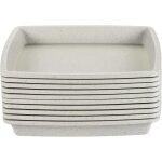 Kalanka - 10 lot jardinire soucoupes - plastique carr fleur pot goute plateau appliquer pour extrieur ...