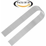 Kalanka - lot de 10 piquets de jardin galvanisés en forme de u - solides et durables - résistants à la ... Kalanka - lot de 10 piquets de jardin galvanisés en forme de u - solides et durables - résistants à la ...