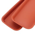 Kalanka - lot de 10 soucoupes rectangulaires pour plantes - 30 x 13, 8 x 2, 4 cm - en plastique terre ...